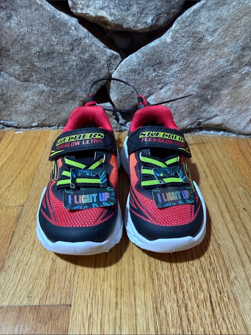 Skechers Kids Red Light-Up Sneakers